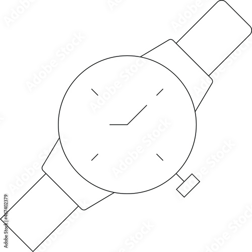computer technology icon               wristwatch and clock