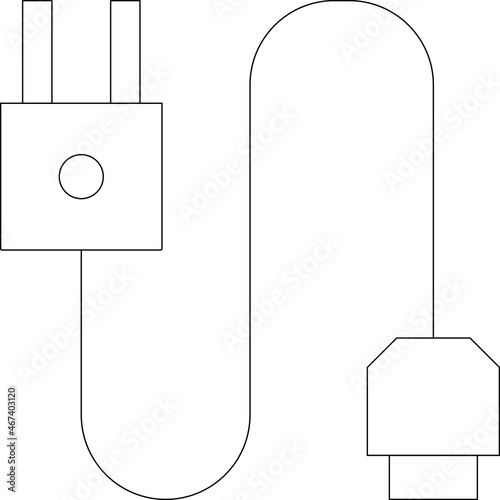 computer hardware icon               power cable and socket