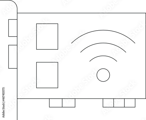 computer hardware icon               graphics card and gpu