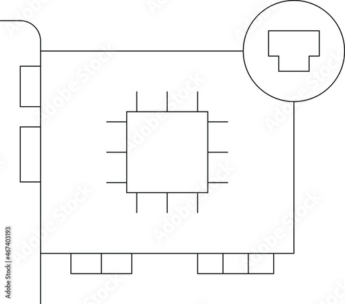 computer hardware icon               graphic card and gpu