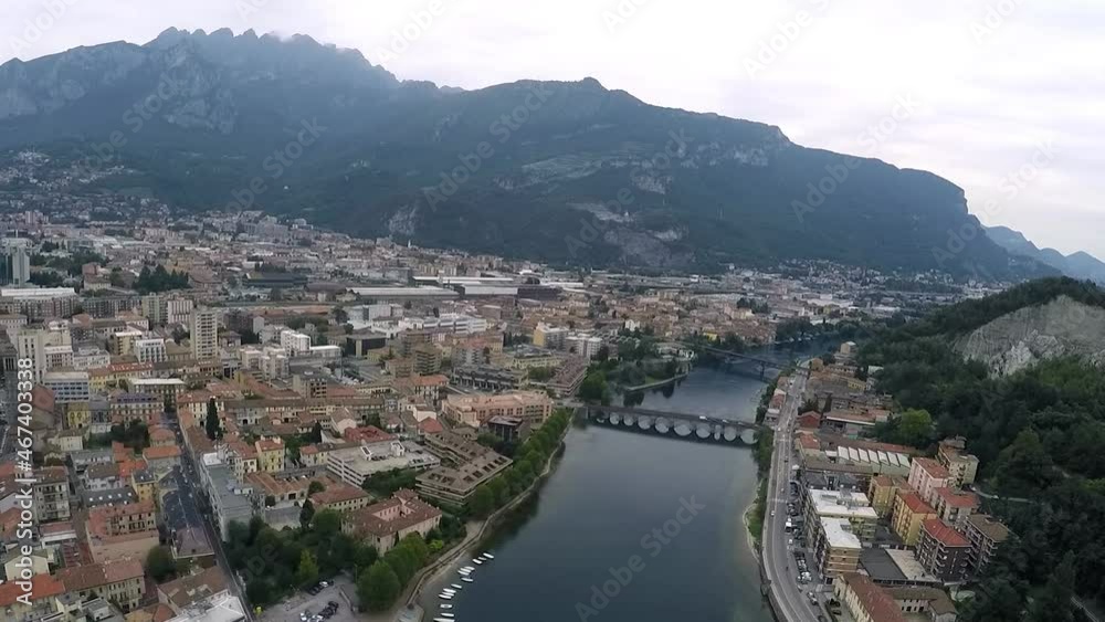 City of Lecco, Italy. Picturesque view of the small city of Lecco on the shore of Lake Como. City of Lecco, Italy. Picturesque view of the small city of Lecco on the shore of Lake Como.