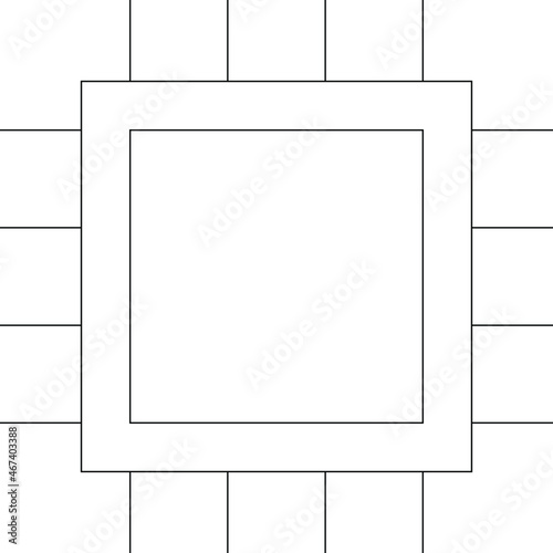 computer hardware icon               chip and cpu