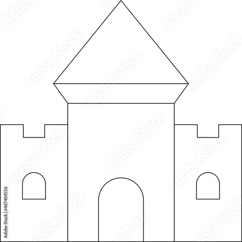 buildings and places icon            fortress and fairytale