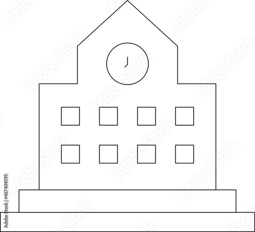 buildings and places icon            school building and college