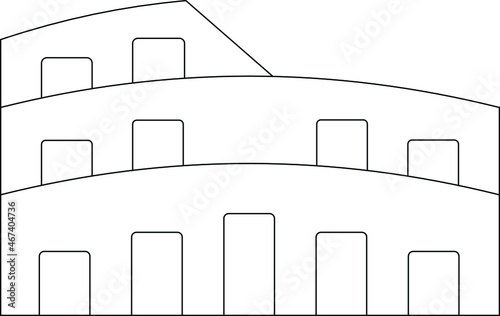 buildings and places icon            rome and Colosseum