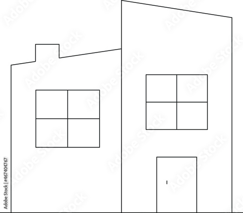 buildings and places icon            modern house and house