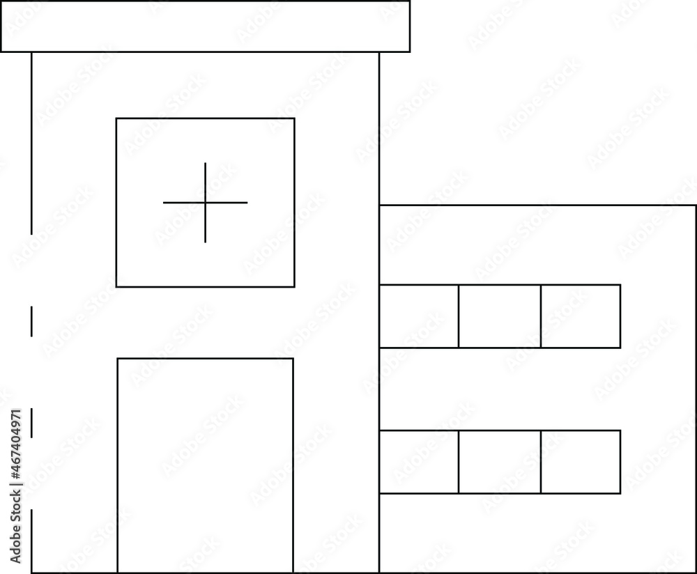building place icon hospital and building building place icon hospital and building