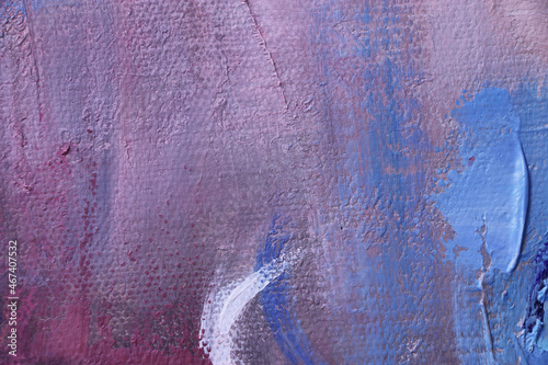 Texture painting. Abstract art background. Painting knife technique with acrylic  on canvas. Rough brushstrokes of paint.