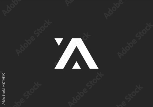 Abstract Letter ZA Monogram Logo Template Vector. 