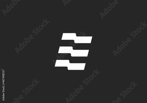 Initial Letter E With Flag Logo, Initial Letter Logo For Your Company Name, Alphabet Logo Template Ready For Use, Modern Initial Logo
