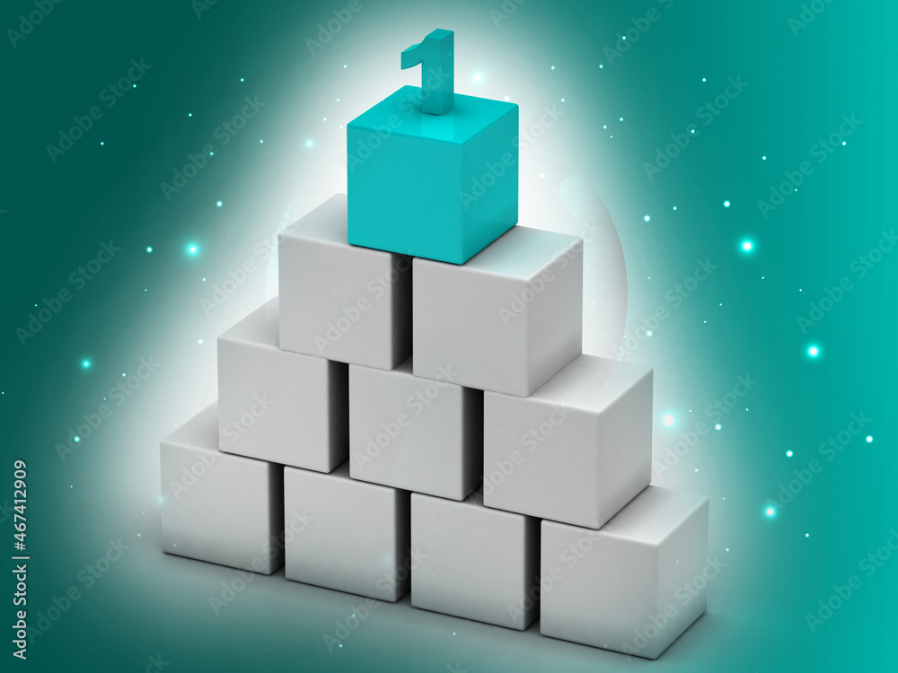 3d illustration word no.1 with background 3d illustration word no.1 with background