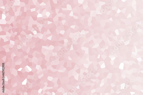 Delicate, soft, blurred mosaic crystal geometric shape texture background gradient pastel rose pink red white color.