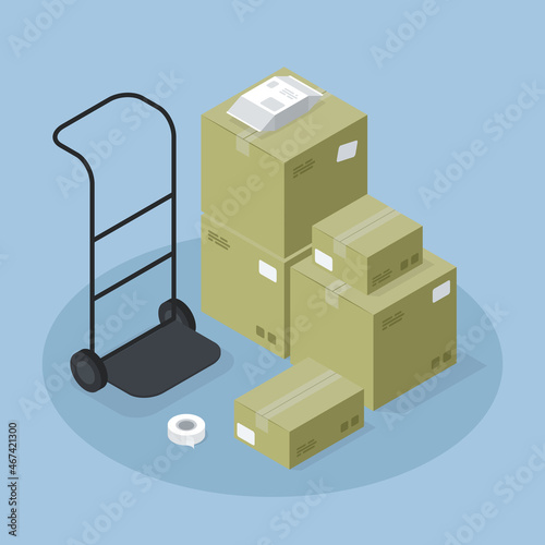 Warehouse Delivery Isometric Vector Illustration