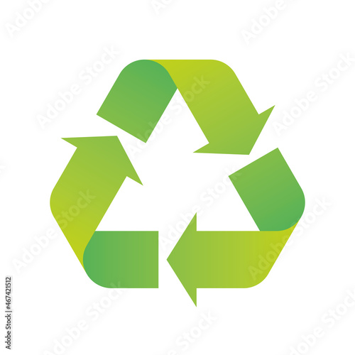 3D Green Universal Recycling Symbol