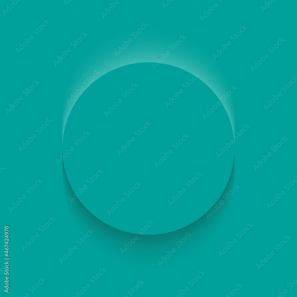 Menthol frame design. Abstract 3D circle backdrop for cosmetic product. Collection of luxury geometric background with copy space. Top view. EPS10 vector