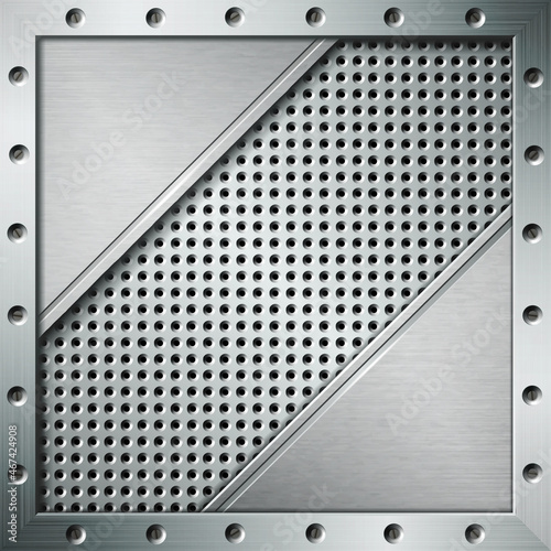Abstract metal perforated background. 