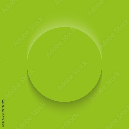 Green frame design. Abstract 3D circle backdrop for cosmetic product. Collection of luxury geometric background with copy space. Top view. EPS10 vector
