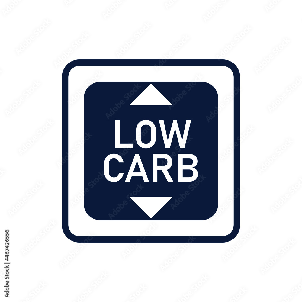 Obraz premium Low carb sticker. Line icon concept. Healthy food symbol. Vector illustration