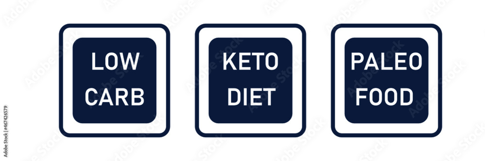 Sticker low carb, keto diet, paleo food. Healthy product Line icon design.Vector illustration on white background Sticker low carb, keto diet, paleo food. Healthy product Line icon design.Vector illustration on white background