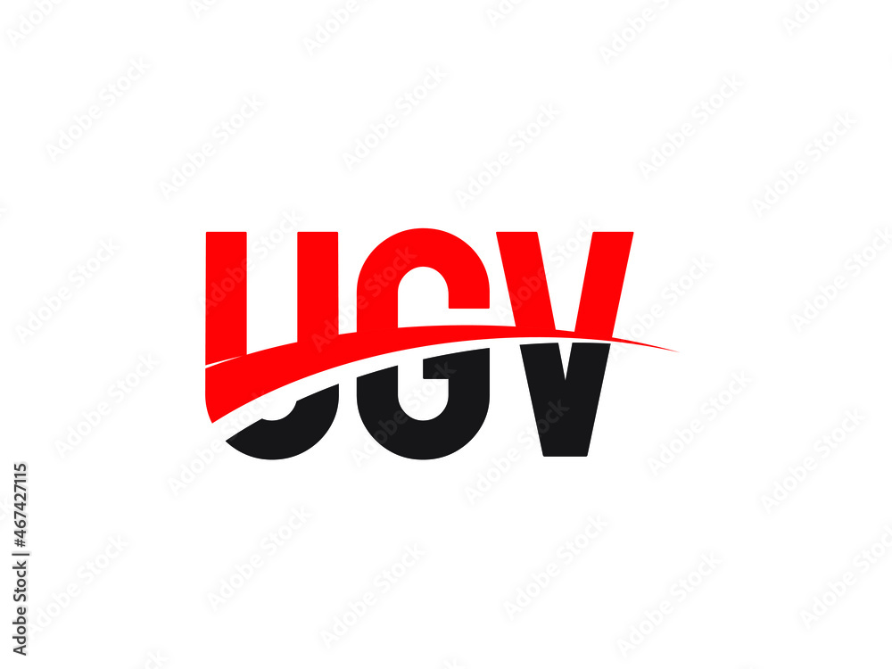 UGV Letter Initial Logo Design Vector Illustration