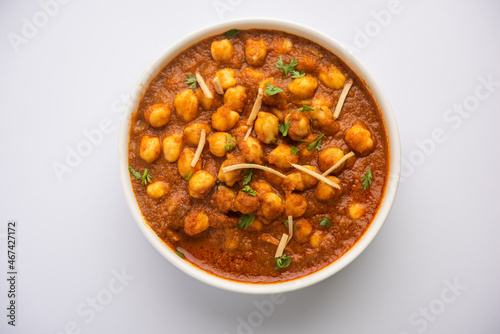 Fotografie Choley, Chana curry or chickpea masala