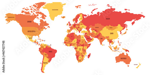 Fototapeta Naklejka Na Ścianę i Meble -  Simplified schematic map of World