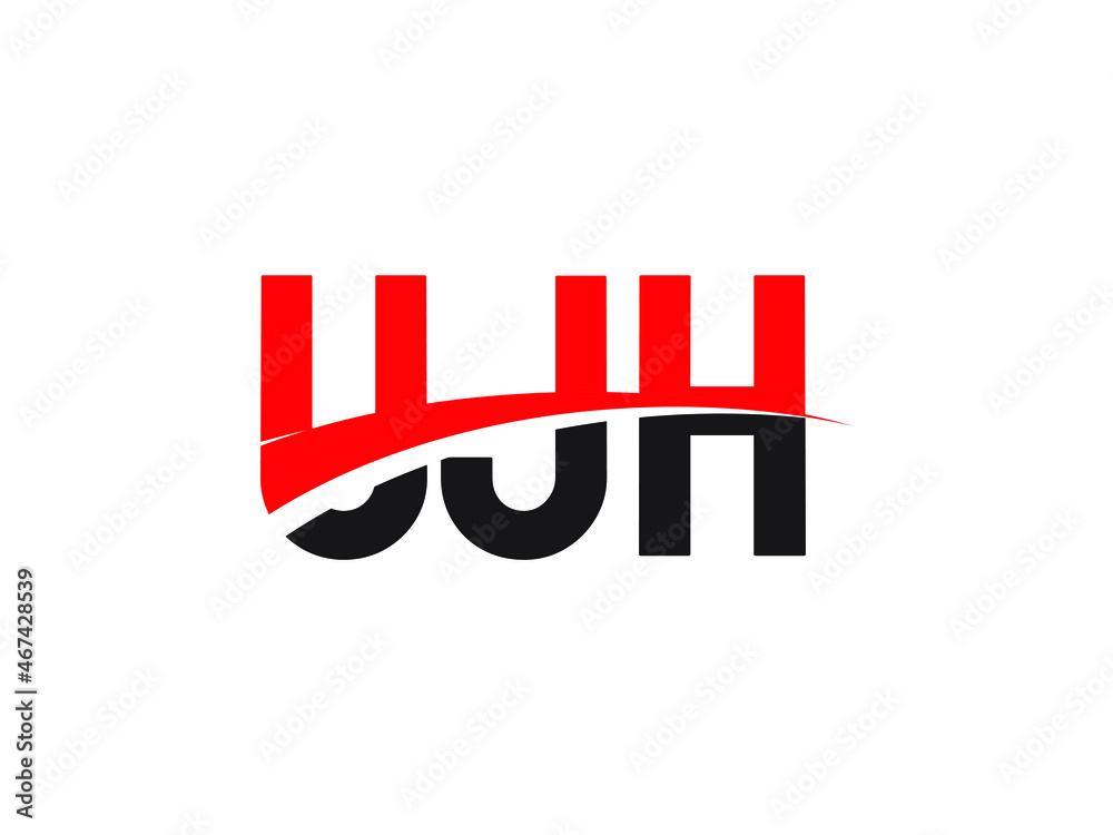 UJH Letter Initial Logo Design Vector Illustration