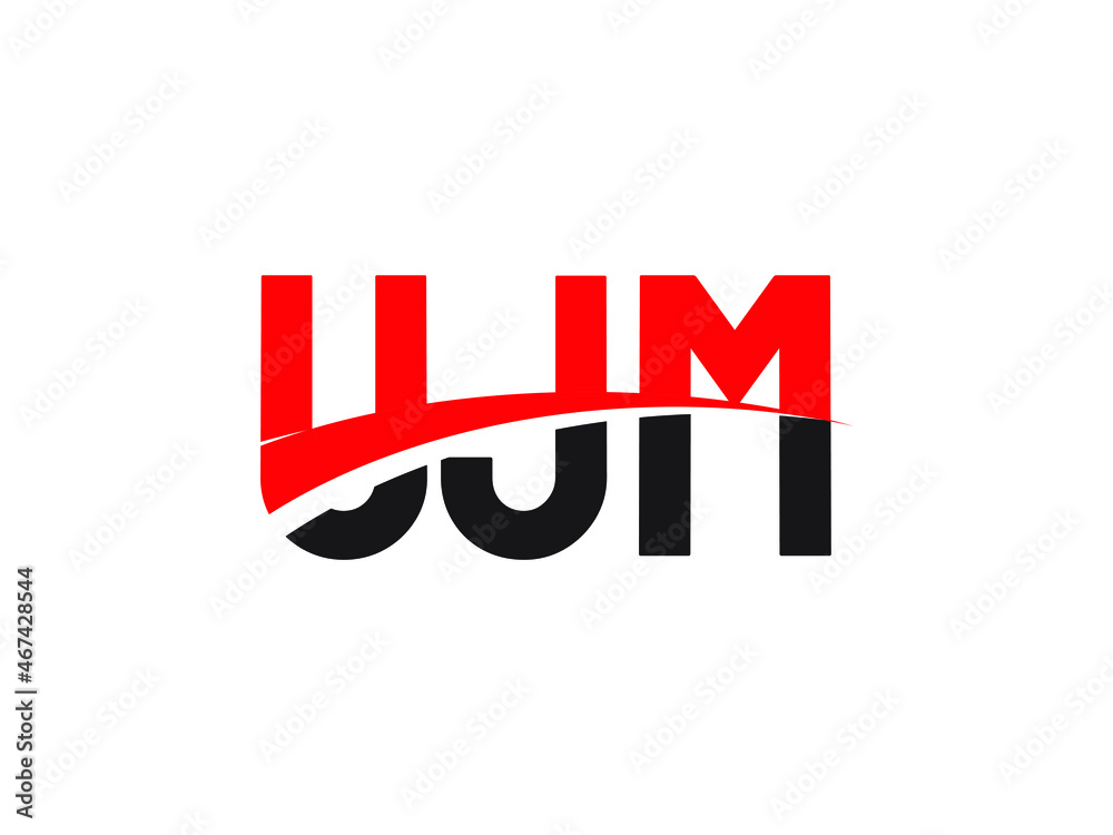 UJM Letter Initial Logo Design Vector Illustration