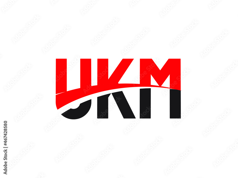 Fototapeta premium UKM Letter Initial Logo Design Vector Illustration