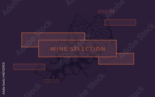 Template for design of wine card photo