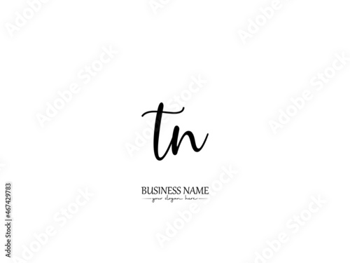 Letter TN Logo, New Handwriting TN t n Signature Logo Template Vector For all Kind Of Use photo