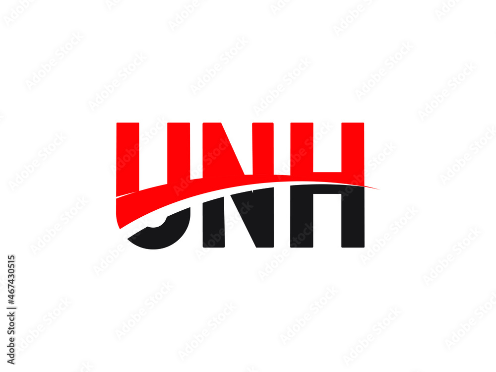 UNH Letter Initial Logo Design Vector Illustration