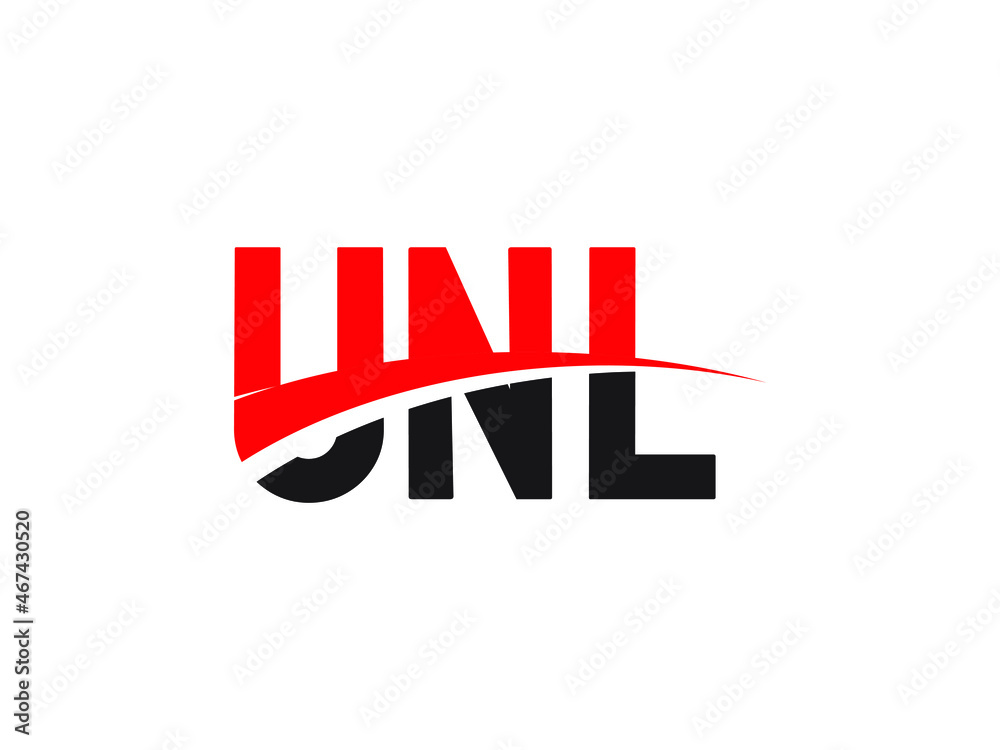 UNL Letter Initial Logo Design Vector Illustration