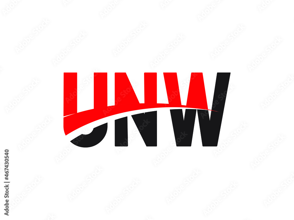 UNW Letter Initial Logo Design Vector Illustration UNW Letter Initial Logo Design Vector Illustration