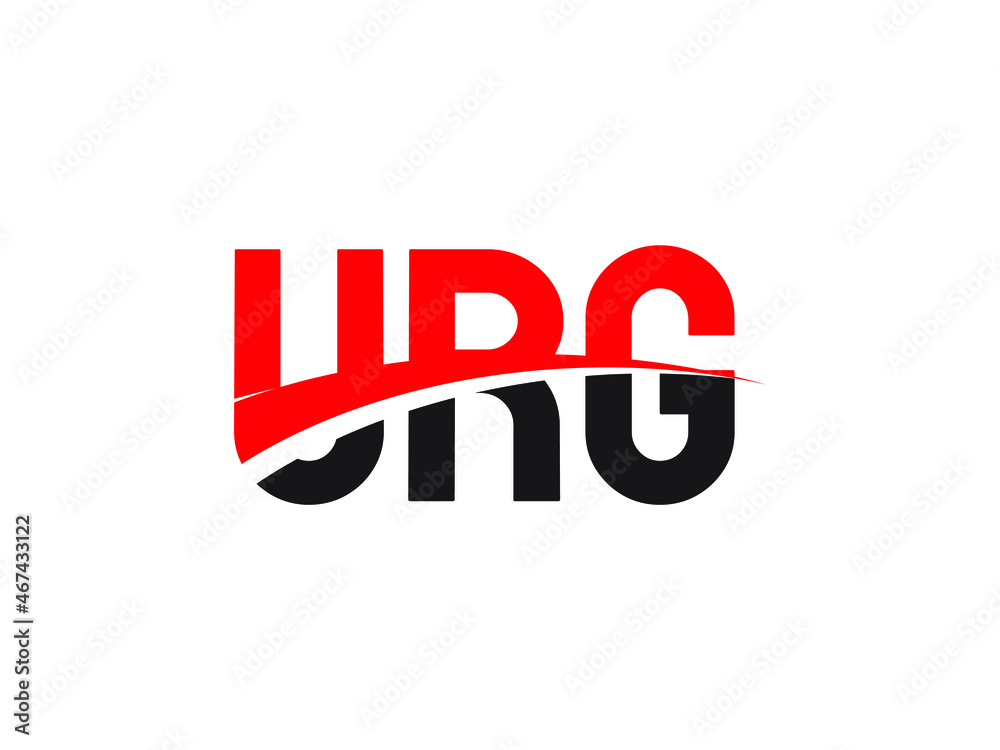 Obraz premium URG Letter Initial Logo Design Vector Illustration