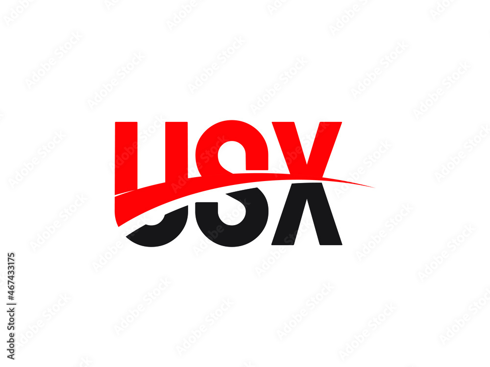 USX Letter Initial Logo Design Vector Illustration USX Letter Initial Logo Design Vector Illustration
