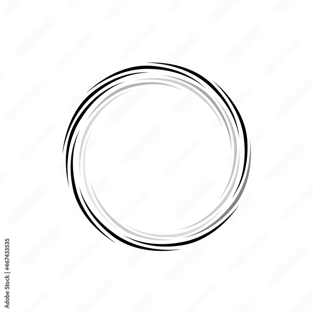 Line in a circle from frame white background Line in a circle from frame white background