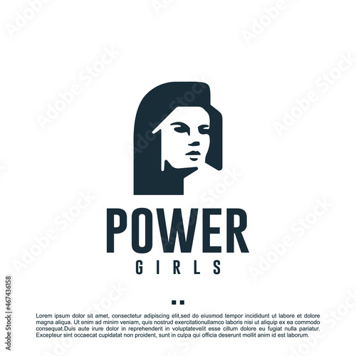 power girl , logo design inspiration