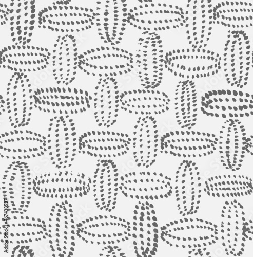 Ethnic Weaving, Basket or Mat Texture Hand Drawn Vector Seamless Pattern. Drawn with a Brush Black and White Background Design for Fabric, Wrapping Paper, Gift Cards etc.