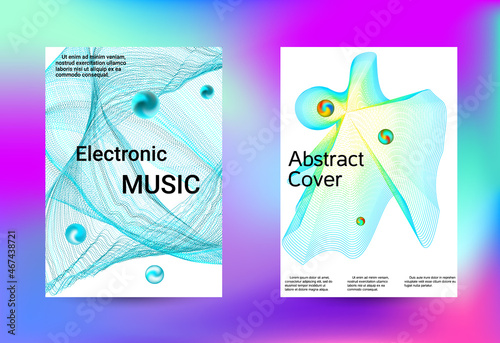 Minimum coverage of a vector. Cover design. Set of modern abstract musical backgrounds. Sound flyer for creating a fashionable cover, banner, poster, booklet...