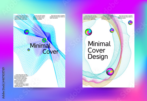 Minimum coverage of a vector. Cover design. Set of modern abstract musical backgrounds. Sound flyer for creating a fashionable cover, banner, poster, booklet...