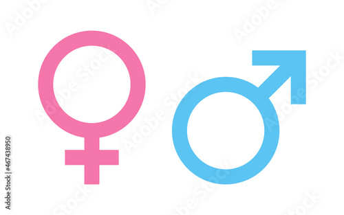 Male and female sex gender symbol icon vector illustration