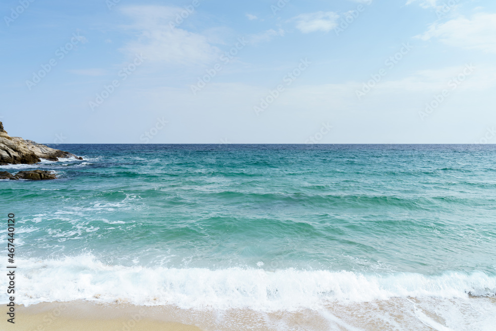 Sea waves and sandy beach. Relaxing concept photography background. High quality photo Sea waves and sandy beach. Relaxing concept photography background. High quality photo