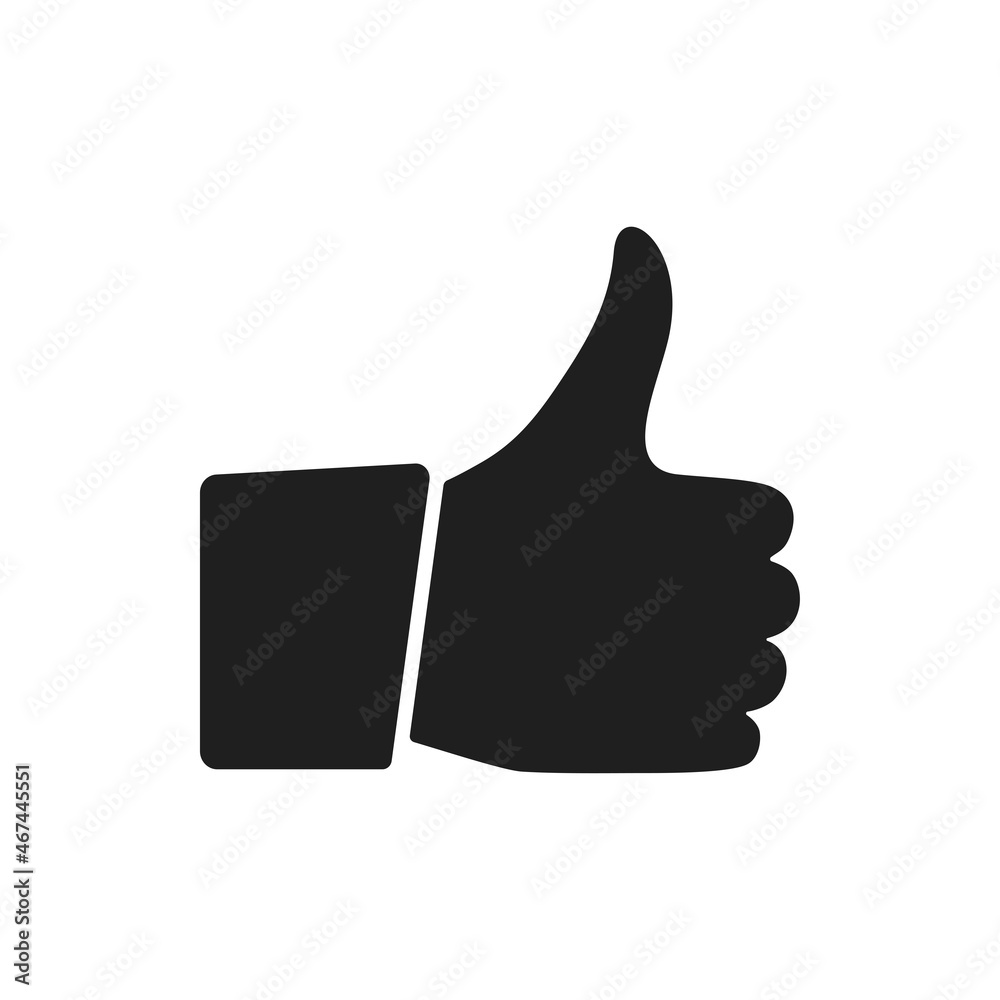 Vector thumb up icon. Like sign. Social media design element. Vector thumb up icon. Like sign. Social media design element.