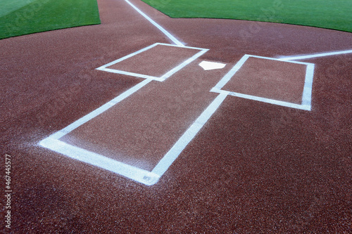 Baseball field painted lines