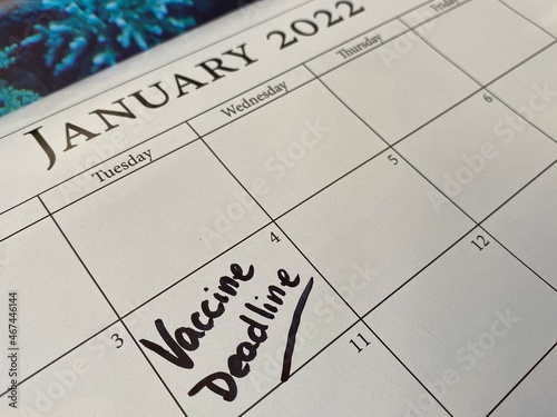 Marking the calendar for the January 4th US national deadline for large companies to mandate the COVID-19 vaccine for employees or submit to weekly testing.