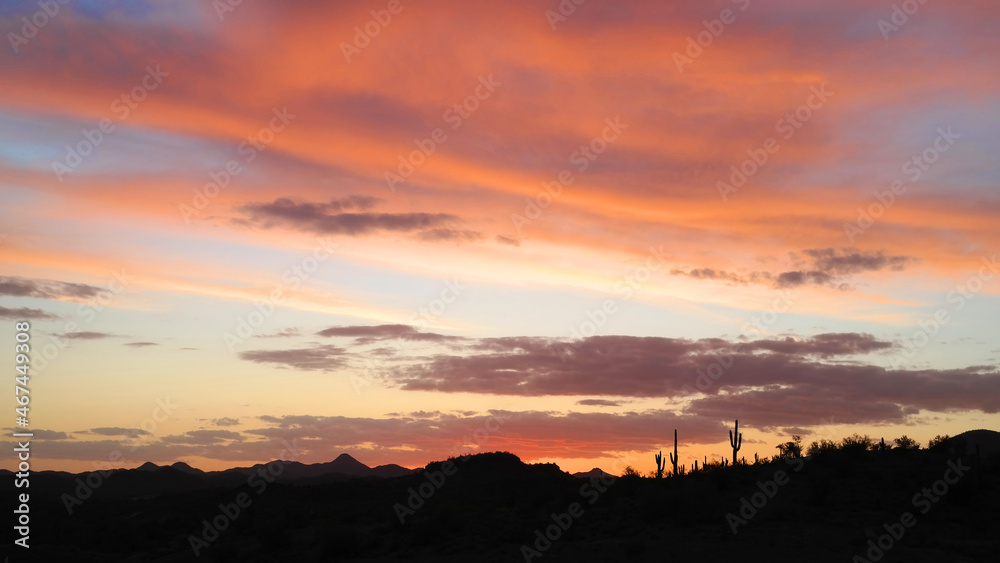Sunset on the Desert - The sun is setting on this desert landscape