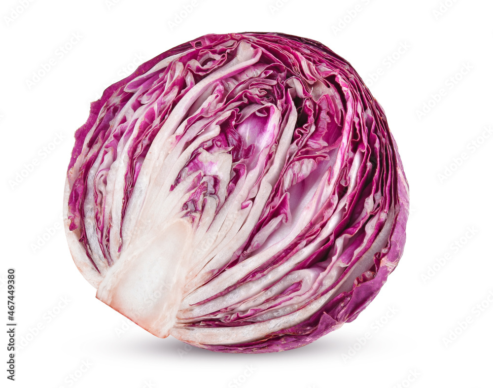 Obraz premium Radicchio leaf, red salad isolated on white