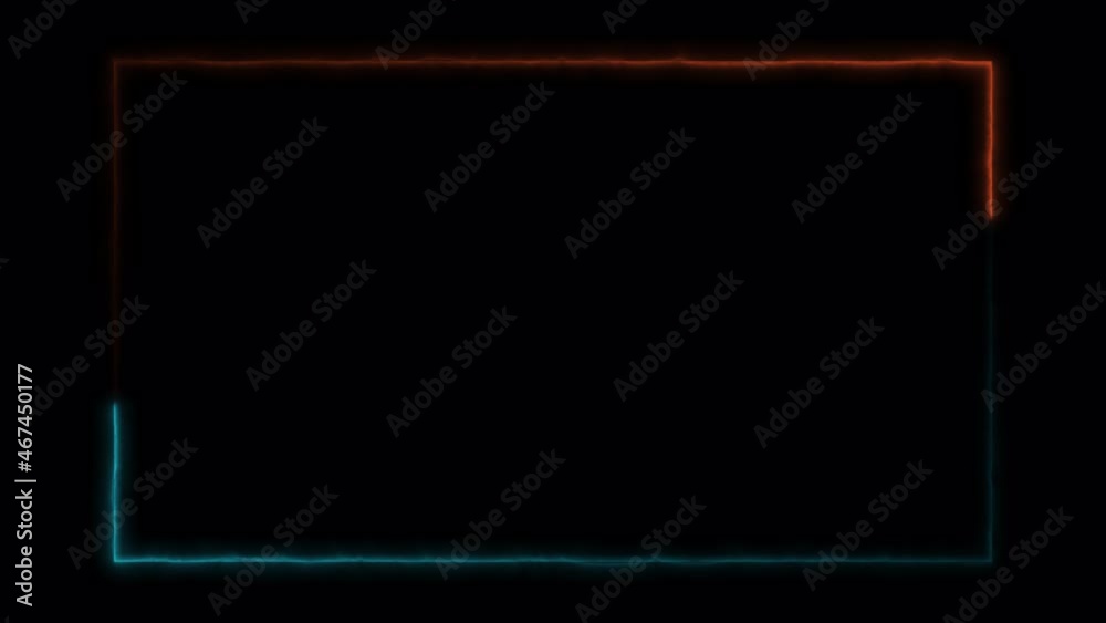 Abstract seamless looping rectangle energy light frame animation ...