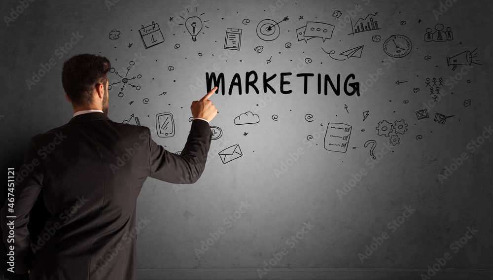 businessman drawing a creative idea sketch businessman drawing a creative idea sketch